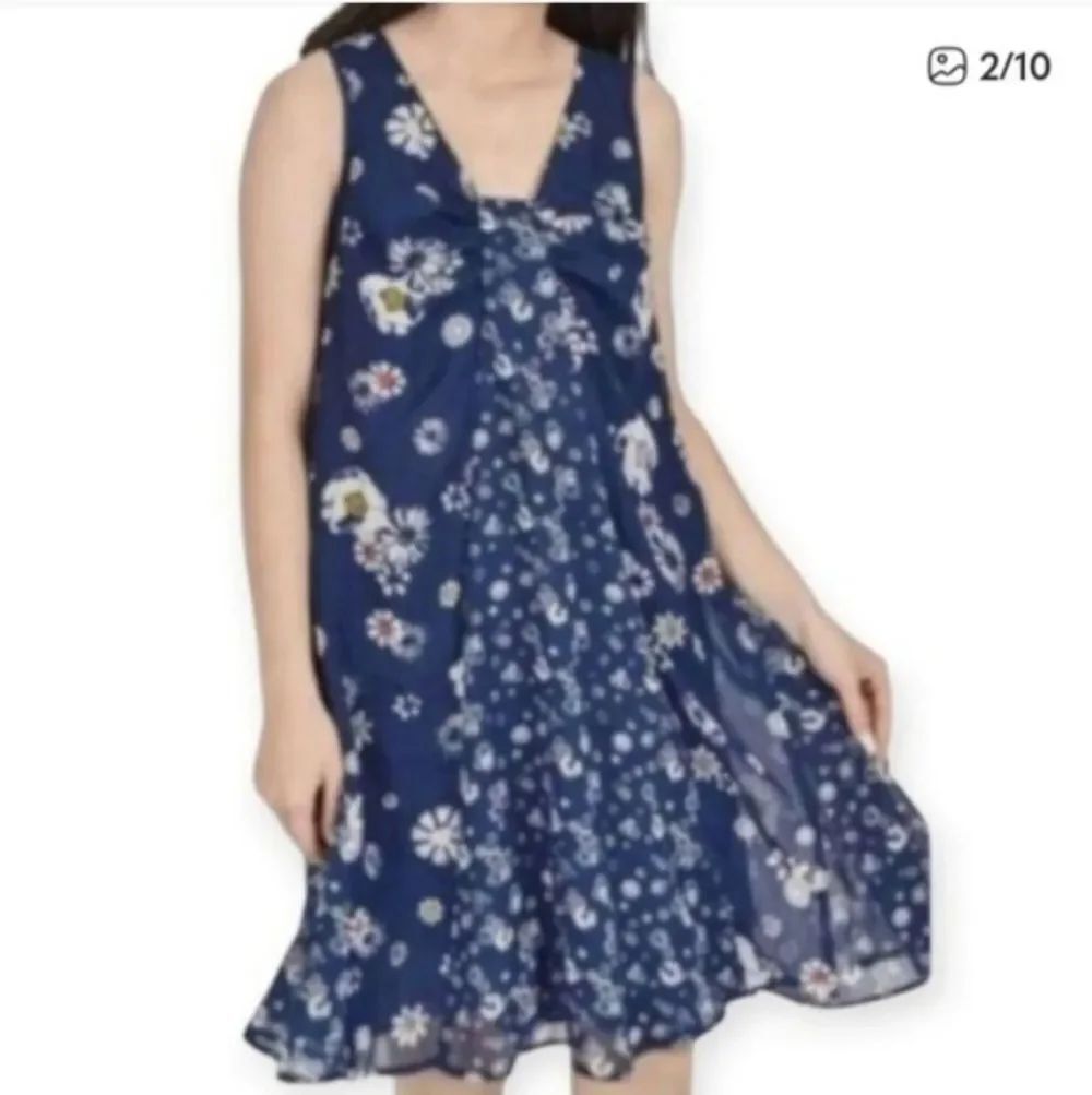 Jason Wu For Target Floral Blue Dress Sz.XL EUC.  No Belt.